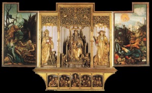 Altar de Isenheim, tres